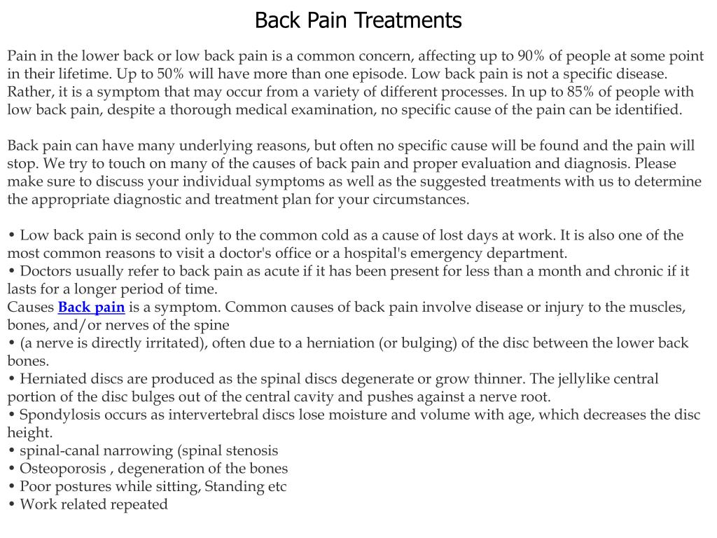 PPT - Back Pain Treatments Mumbai PowerPoint Presentation, free ...