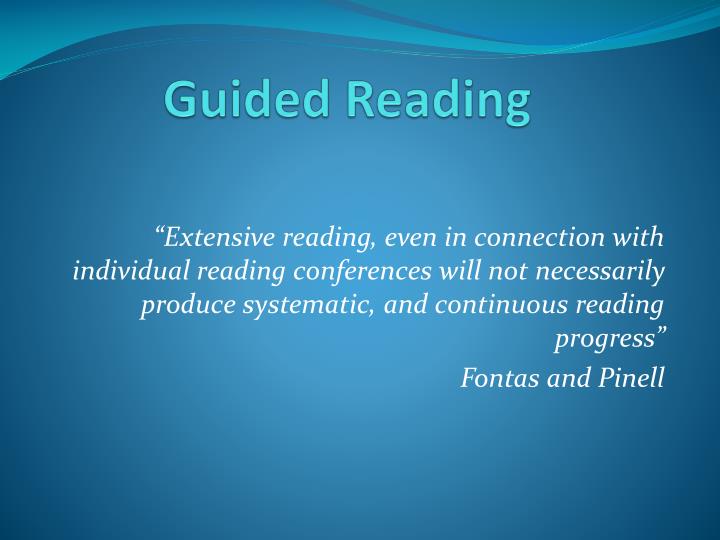 guided reading n.