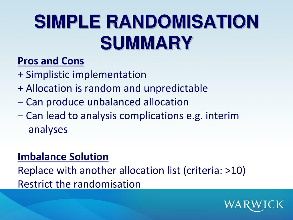 PPT - RANDOMISATION, BIAS AND BLINDING IN CLINICAL TRIALS Dipesh Mistry ...