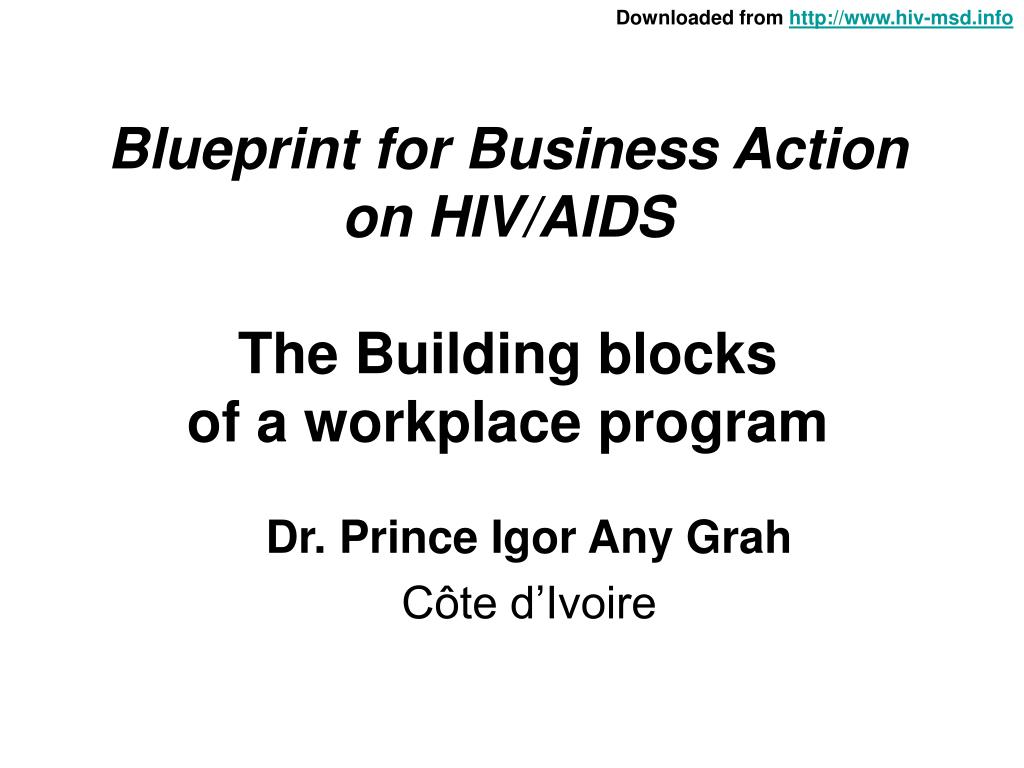 PPT - Blueprint for Business Action on HIV/AIDS The Building blocks of a  workplace program PowerPoint Presentation - ID:3583349