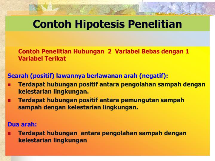 Contoh Hipotesis Positif Dan Negatif - Simak Gambar Berikut