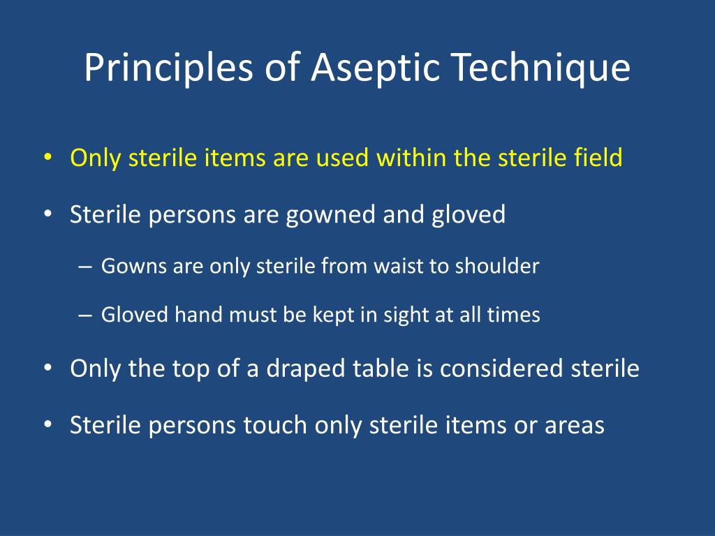 sterile asepsis