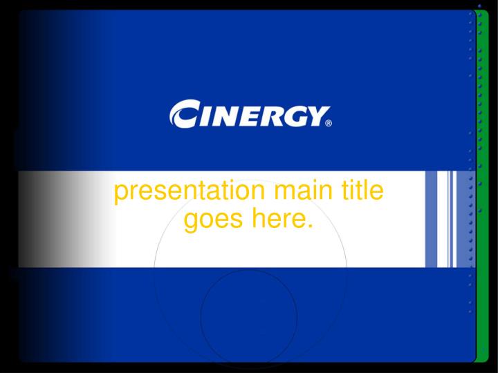 presentation main title goes here n.