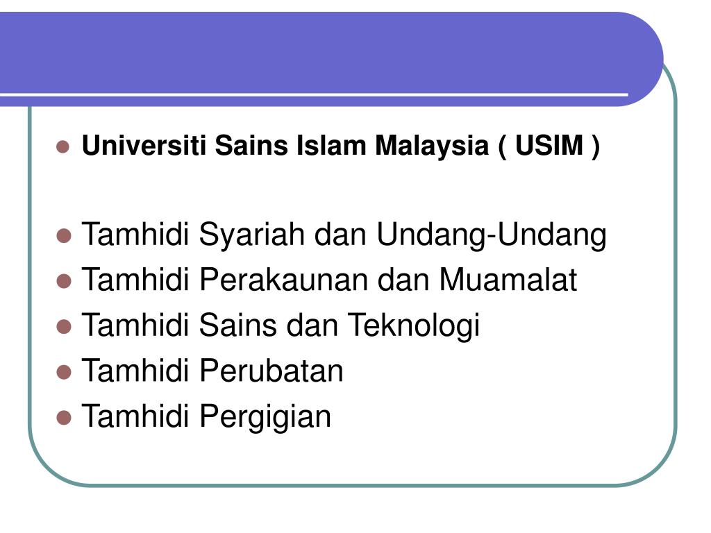 Tamhidi syariah dan undang-undang