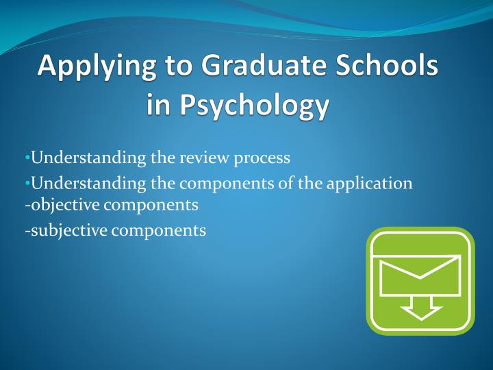 applying to graduate schools in psychology n.