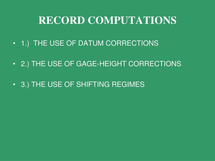 record computations n.