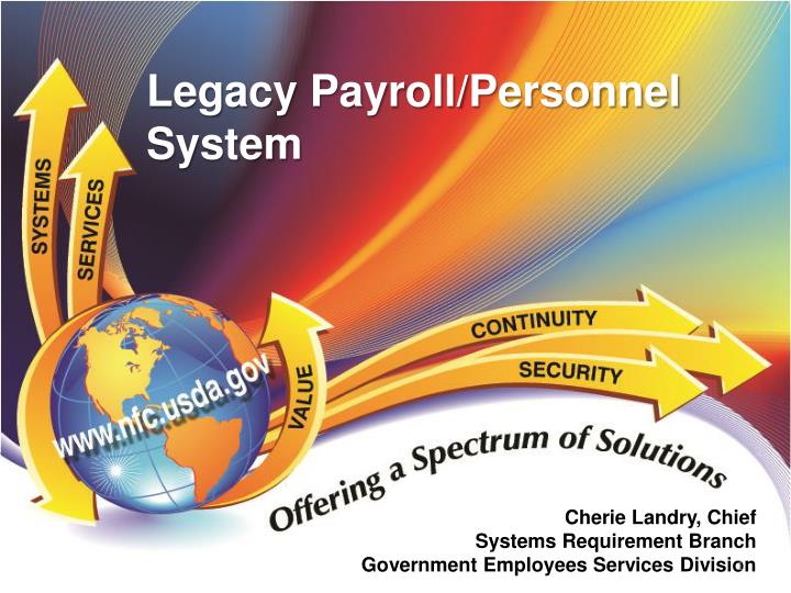 legacy payroll personnel system n.