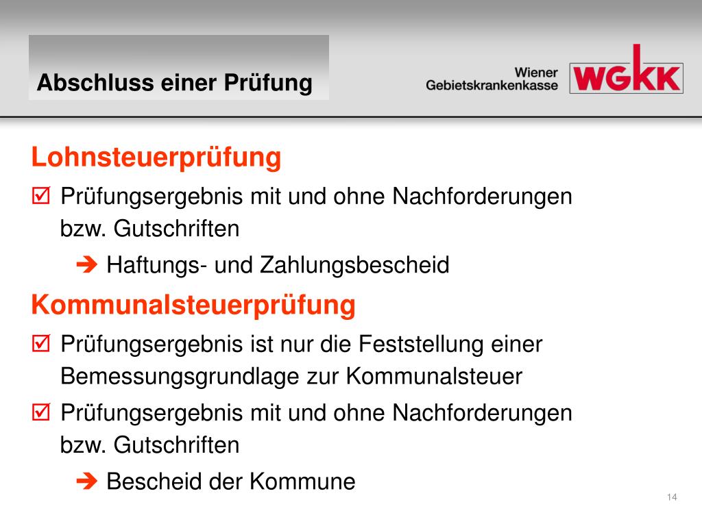 PPT - GPLA durch die Wiener Gebietskrankenkasse bei ...