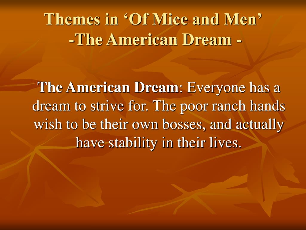 of mice and men dream farm