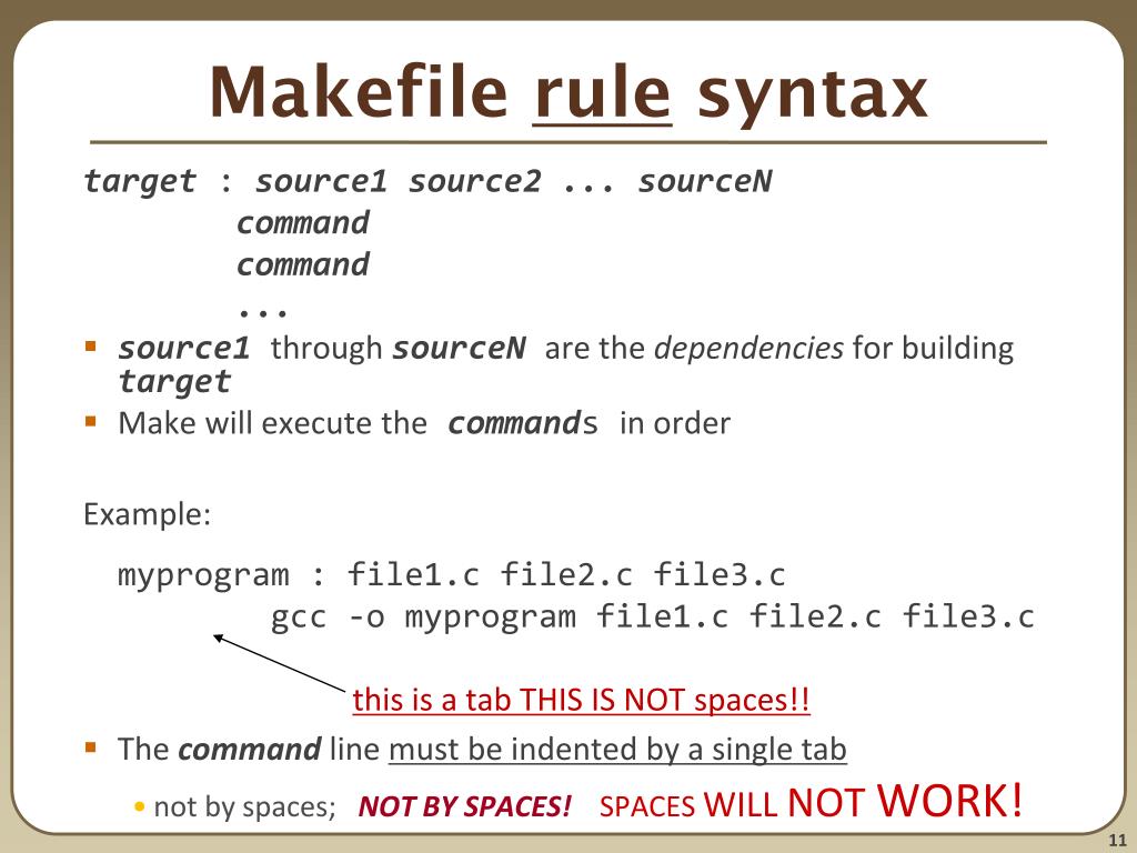 makefile variable assignment syntax