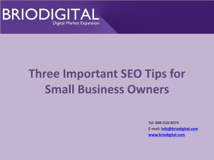 three important seo tips for small business owners n.