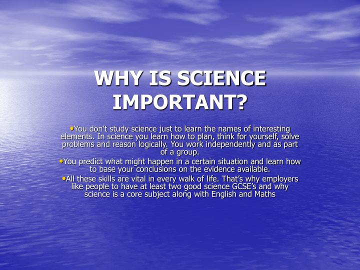 science is important essay