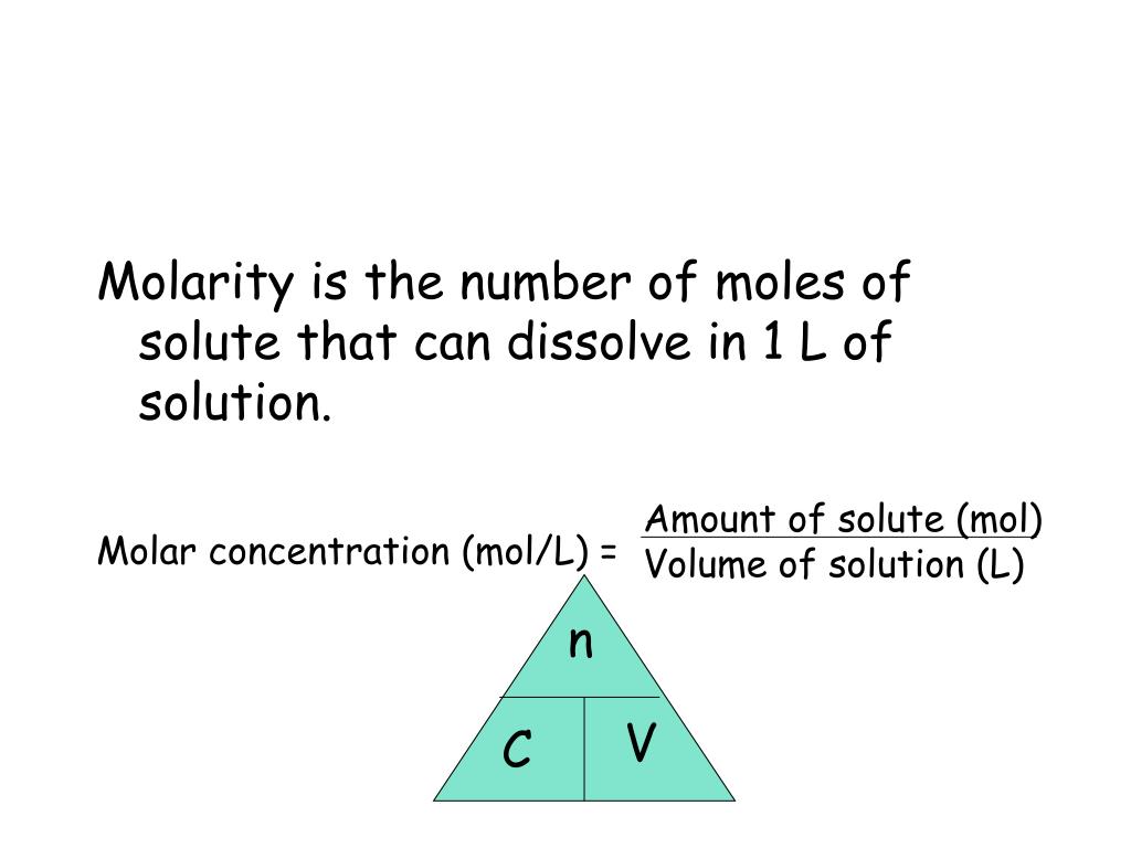 what does molar concentration equal