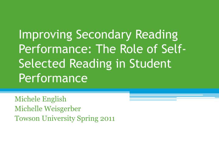 reading performance thesis