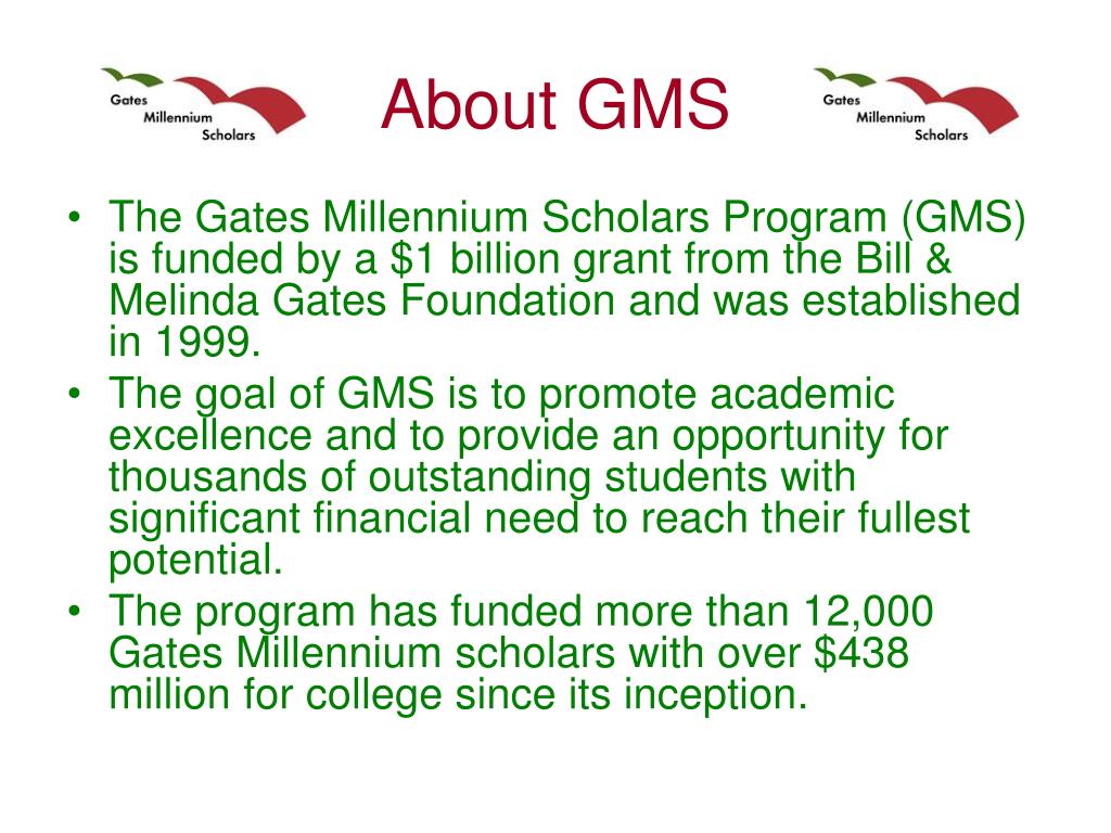 PPT Hispanic Scholarship Fund & Gates Millennium Scholars Program