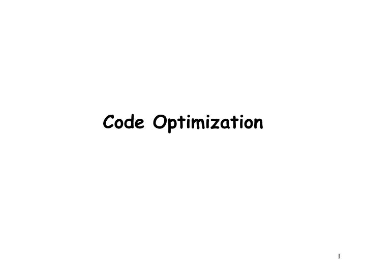 PPT Code Optimization PowerPoint Presentation, free download ID3591535
