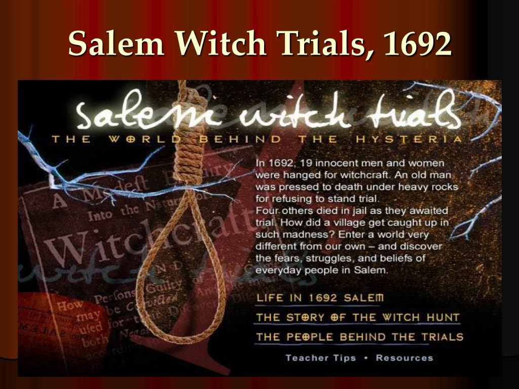 PPT - Salem Witch Trials, 1692 PowerPoint Presentation, free download - ID:3591719