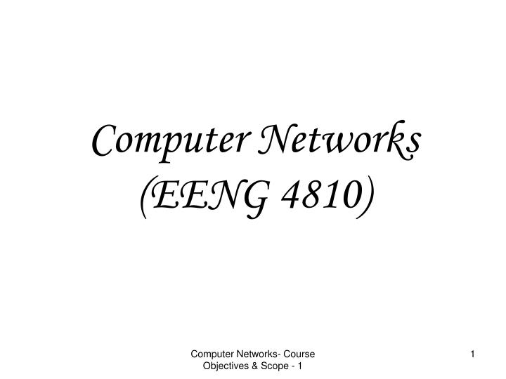 computer networks eeng 4810 n.