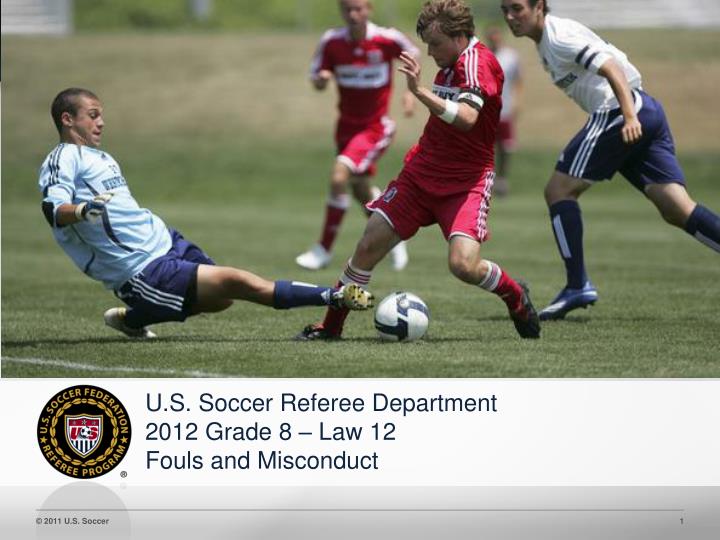PPT U.S. Soccer Referee Department 2012 Grade 8 Law 12 Fouls and