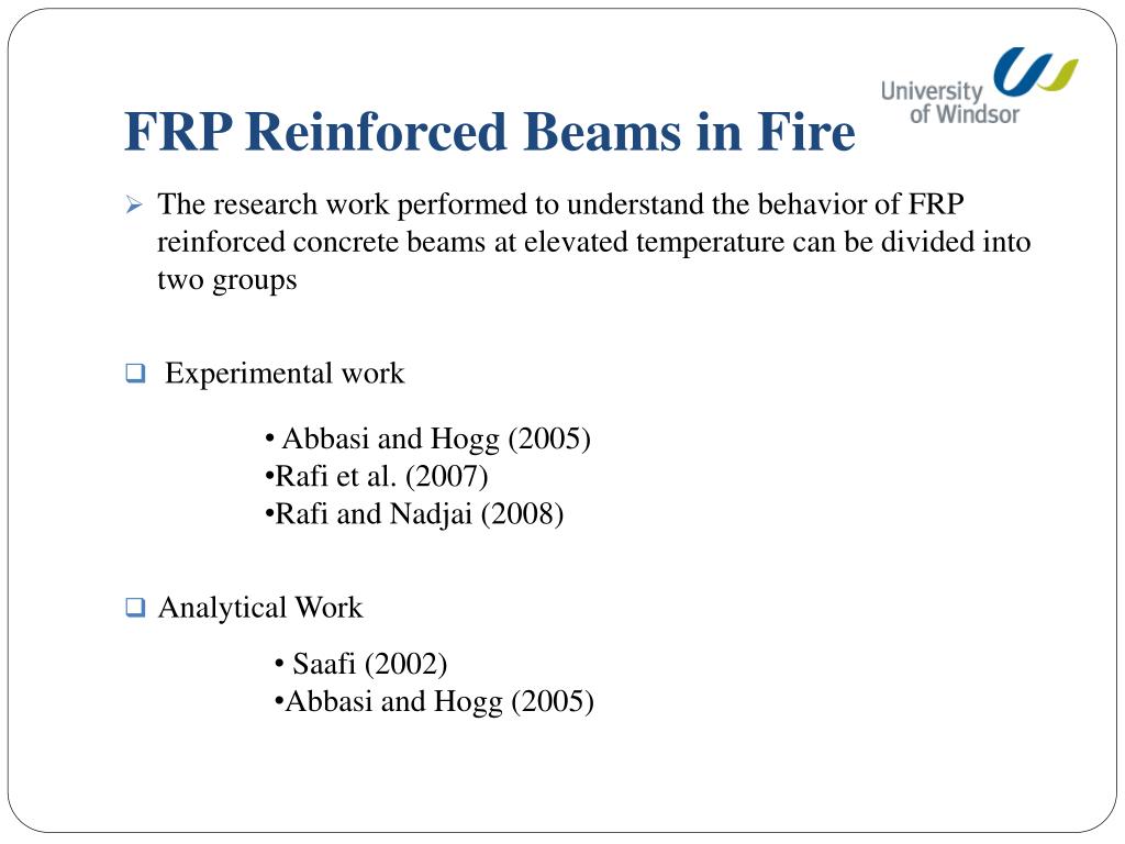 PPT - Fire Resistance of FRP Reinforced Concrete Beams PowerPoint ...