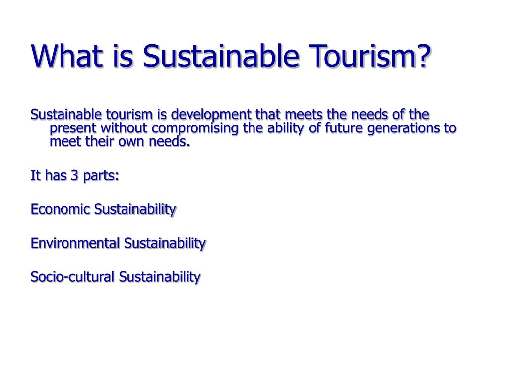 what is sustainable tourism pdf