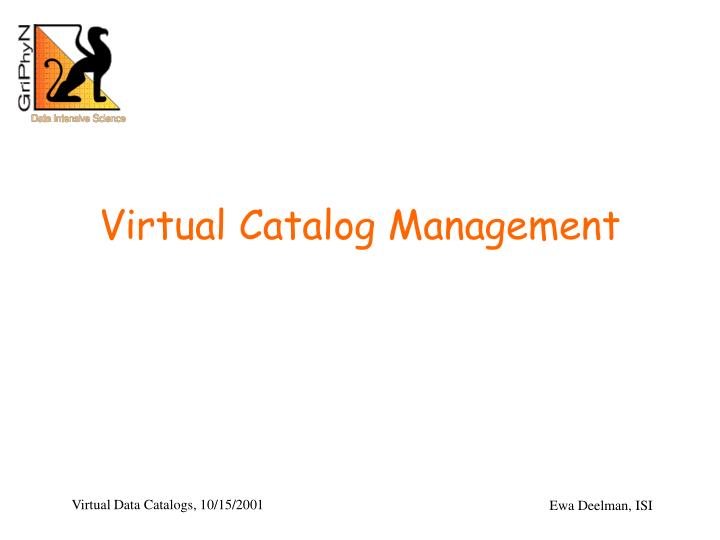 virtual catalog management n.