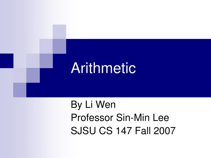 PPT - Arithmetic PowerPoint Presentation, free download - ID:3599372