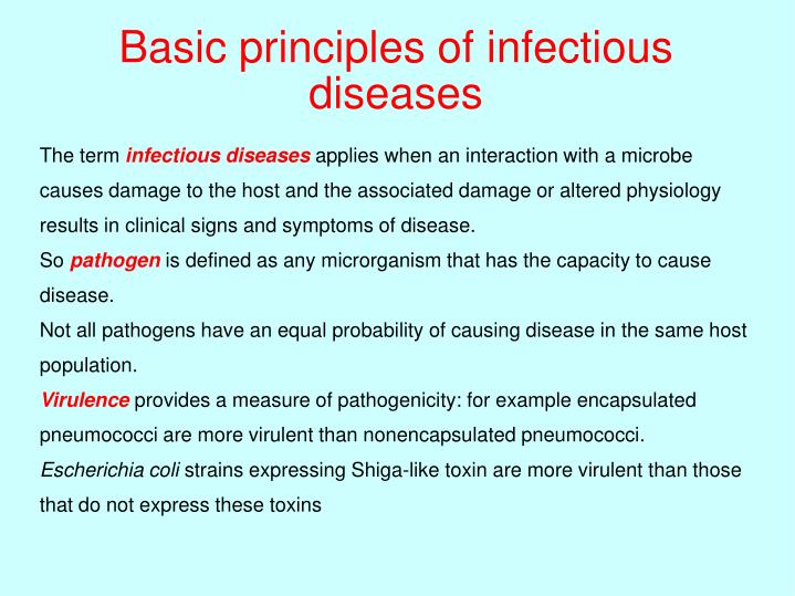 Ppt Basic Principles Of Infectious Diseases Powerpoint Presentation
