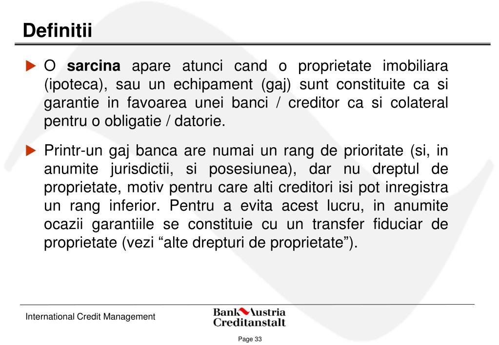 Ppt Colateral Partea 1 Credite Corporate Banking Powerpoint