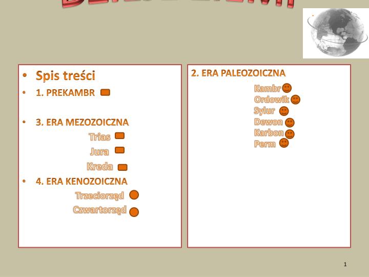 Dzieje Ziemi Najważniejsze Wydarzenia Geologiczne PPT - DZIEJE ZIEMI PowerPoint Presentation, free download - ID:3601256