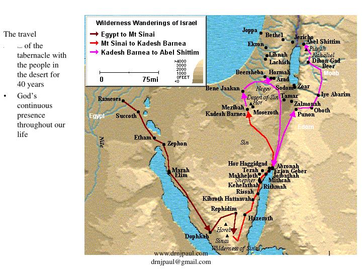 PPT - The travel Travel of the tabernacle with the people in the desert ...